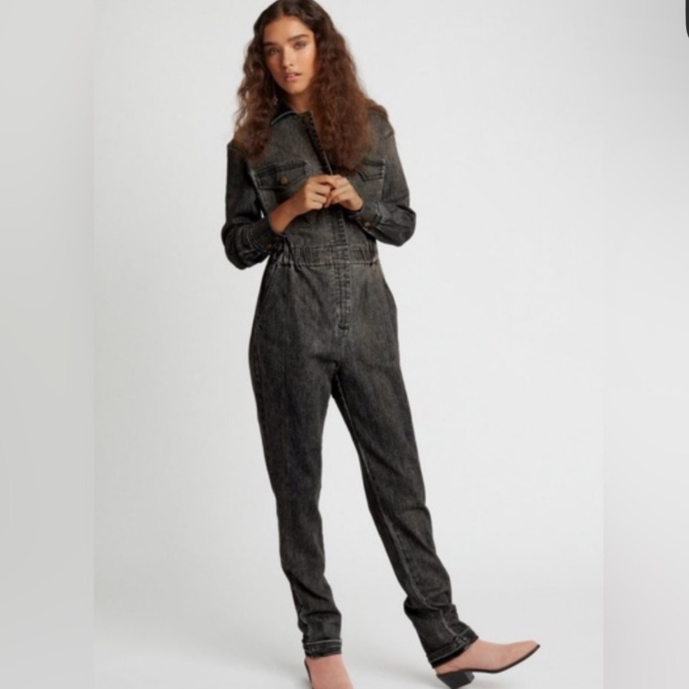 Choosy Stylish Black Denim Jumpsuit